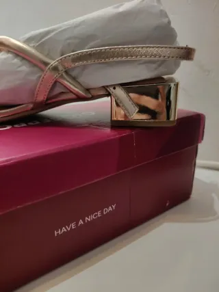 Sandalias GIOSEPPO Cuero Rosa Dorado T.38