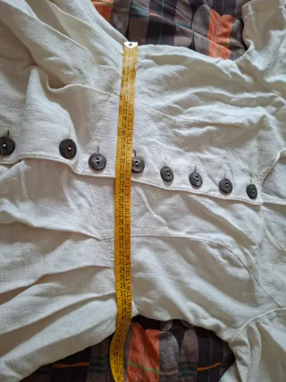 Abito in lino cottagecore beige