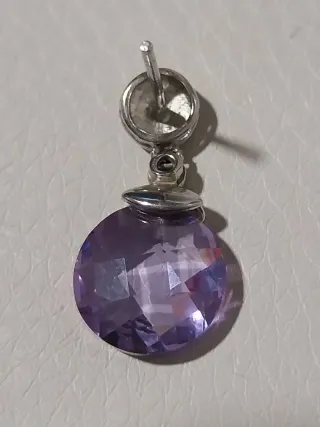 Pendientes Plata y piedra morada
