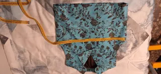 Chaleco fallero azul y marrón