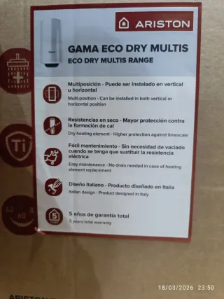 Termo Eléctrico Ariston PRO1 ECO 80L