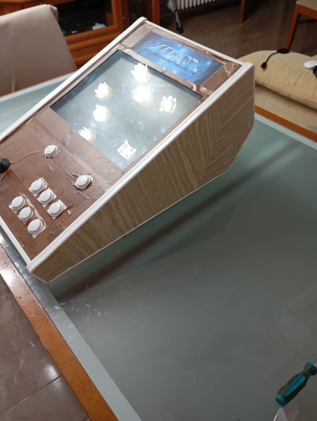 Bartop Arcade Marrón y Blanco