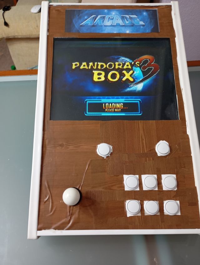 Bartop Arcade Marrón y Blanco