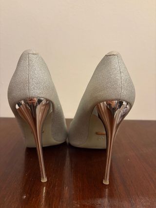 Scarpe con tacco argento