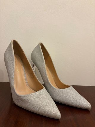 Scarpe con tacco argento