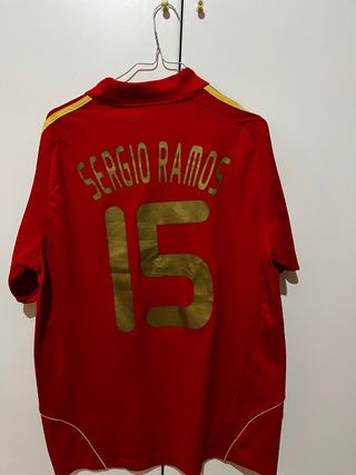 Camiseta Sergio Ramos 15 España EURO 2008 talla M de segunda mano