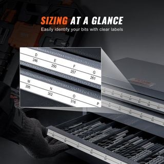 Gabinete Dispensador de Brocas, Gabinete Organizador de Brocas de Tres Cajones de A a Z, Gabinete Organizador de Dispensador de Brocas de Acero con Etiquetas, Dispensador de Brocas Apilable para A...