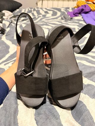Sandalias de plataforma negras