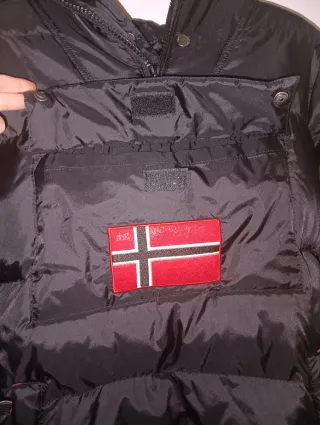 Chaqueta Geographical Norway Negra y Roja