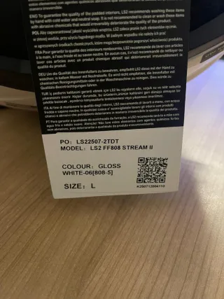 Casco Moto Integral LS2 FF808 Stream II Blanco