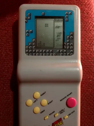 Consola Tetris Portátil Gris y Rosa