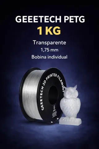 Filamento PETG Geeetech 1kg Transparente 1.75mm