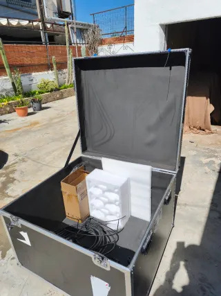 Caja baúl  de transporte acolchada con ruedas