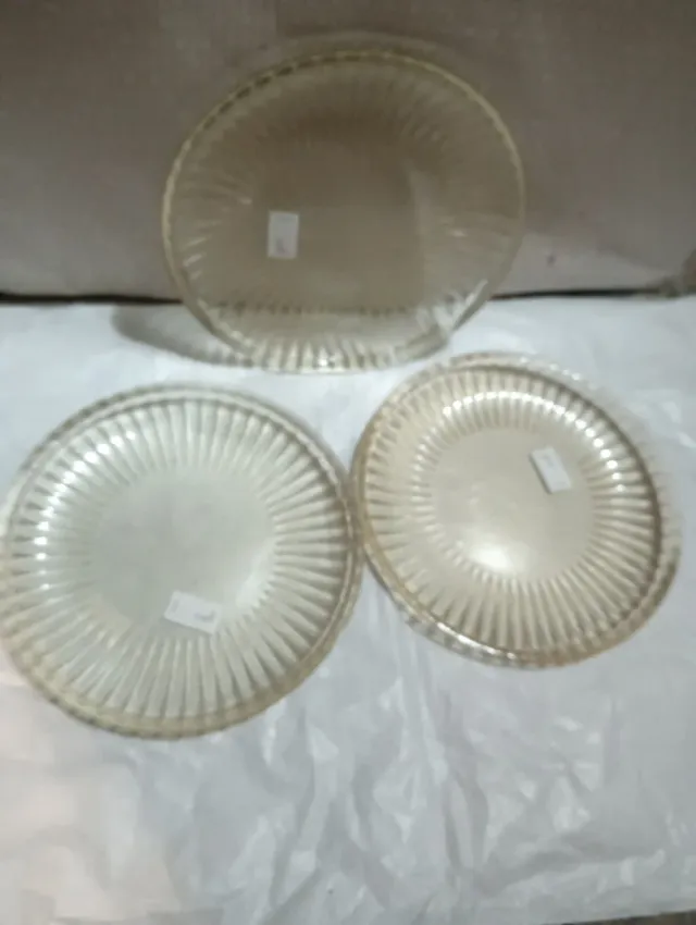 3 Platos de cristal Nuevo