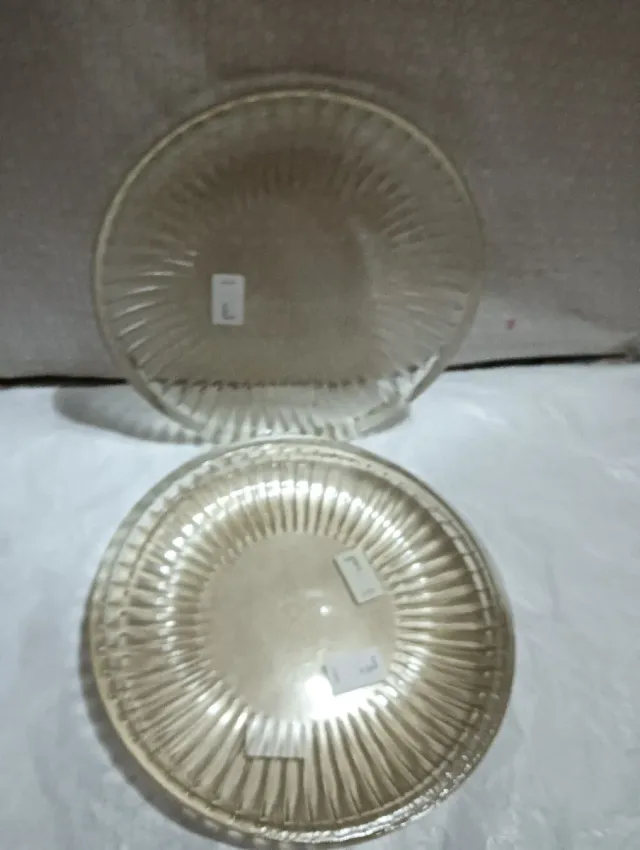 3 Platos de cristal Nuevo
