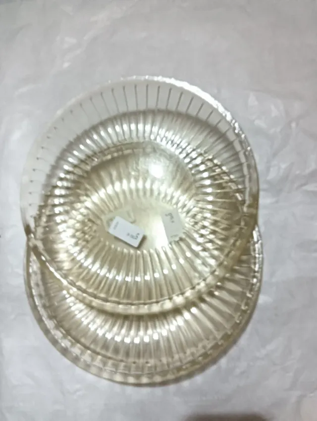 3 Platos de cristal Nuevo