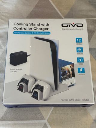 Soporte PS5 con Cargador Mandos OTVO