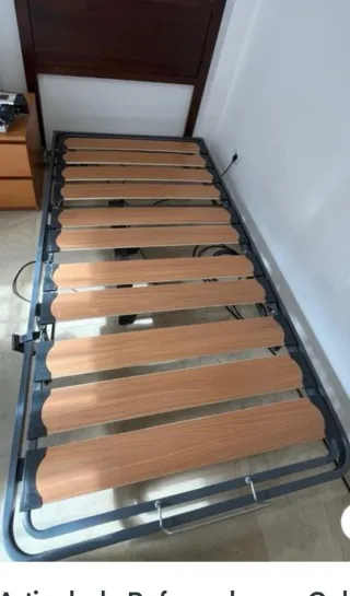 Cama articulada madera y metal