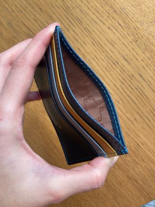 Billetera/Tarjetero de cuero multicolor