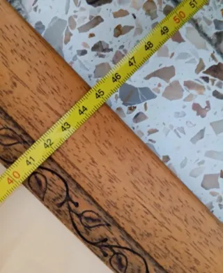 Cuadro flores amarillas Marcó de madera  y cristal