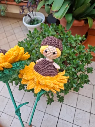 Girasole Reversibile uncinetto con sorpresa