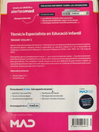 Temari "Tècnica Especialista en Educació Infantil"