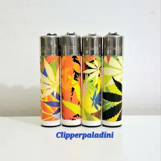 4 Accendini Clipper Fantasia Foglie