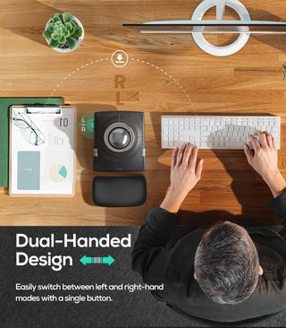 Ratón Trackball Nulea Inalámbrico Negro/Plata