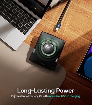 Ratón Trackball Nulea Inalámbrico Negro/Plata