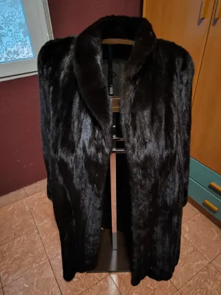 Abrigo sintético imitación visón