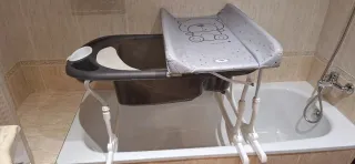 Bañera para bebé con cambiador