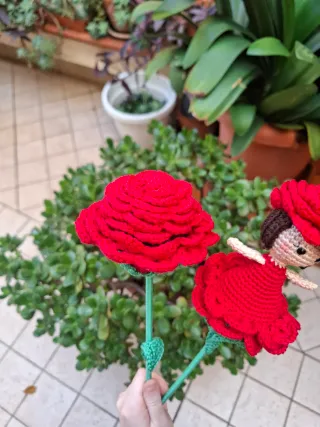 Rosa Uncinetto Reversibile Con Sorpresa