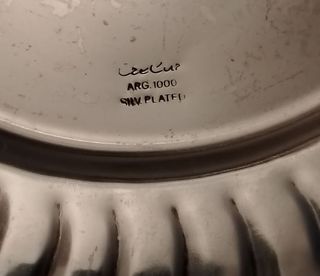 Alzata vintage con piatto Argento 1000