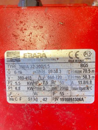 Bomba de agua motor eléctrico