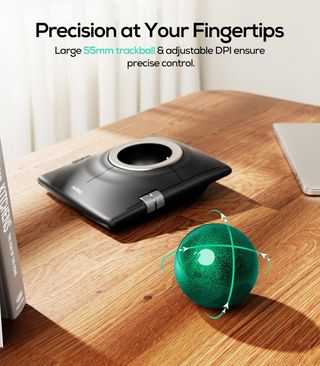 Ratón Trackball Nulea Inalámbrico (Verde Oscuro)