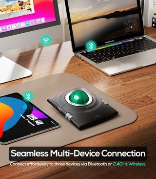 Ratón Trackball Nulea Inalámbrico (Verde Oscuro)