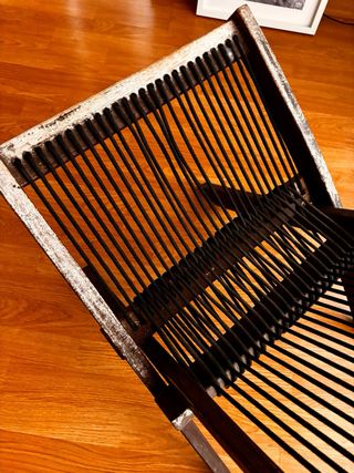 Silla de terraza de madera.