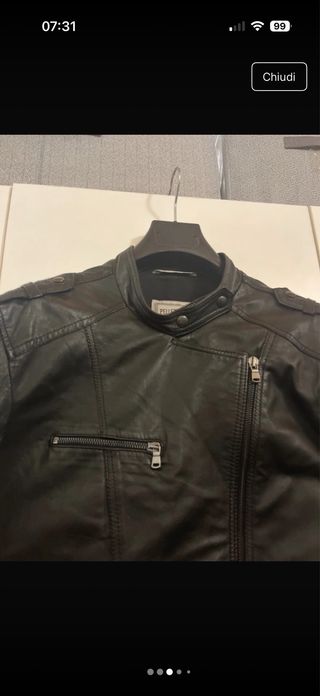 Giubbotto Bayside vera pelle nero