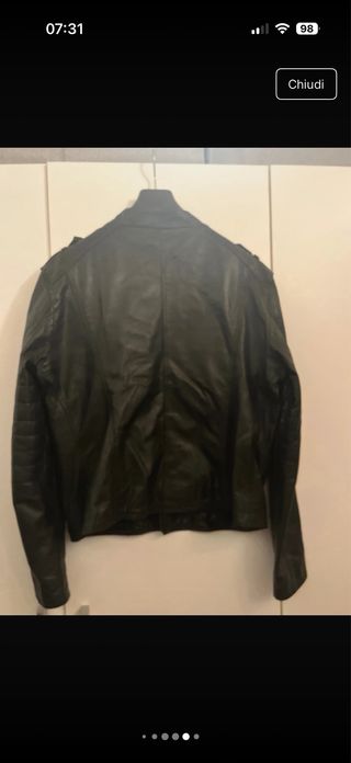 Giubbotto Bayside vera pelle nero