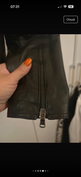 Giubbotto Bayside vera pelle nero