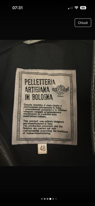 Giubbotto Bayside vera pelle nero