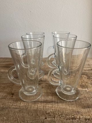 6 Tazas de Cristal para Capuchino
