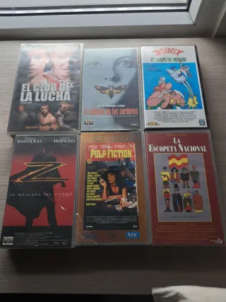 Lote 6 Películas VHS: Fight Club, Zorro, Pulp Fict