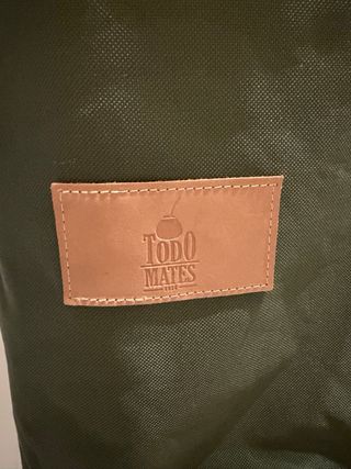 Matera para mate de lona verde