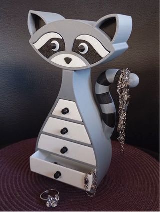 Joyero animales con Cajones y Colgador