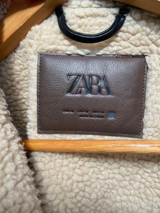 Chaqueta Zara borreguito marrón talla M
