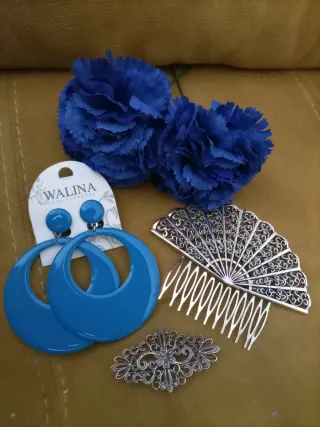 Conjunto Flamenca Walina Pendientes y Peine