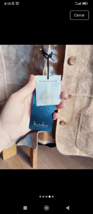 Chaqueta de ante beige