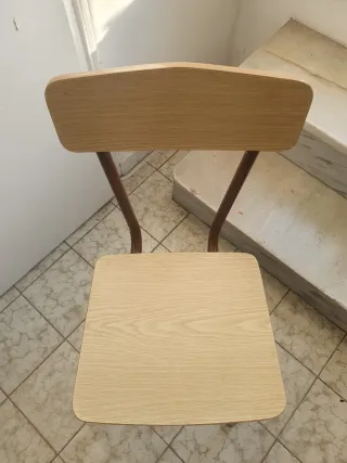 Silla retro vintage madera y metal