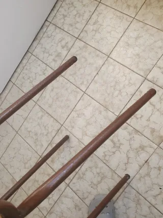 Silla retro vintage madera y metal